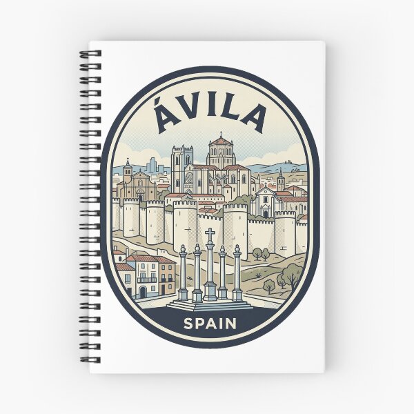 Item preview, Avila Spain Vintage Travel Badge Illustration designed and sold by k3rstman1.