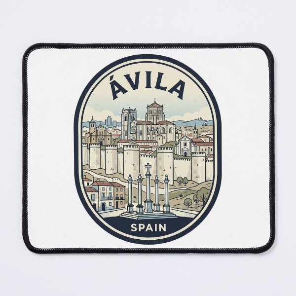 Item preview, Avila Spain Vintage Travel Badge Illustration designed and sold by k3rstman1.