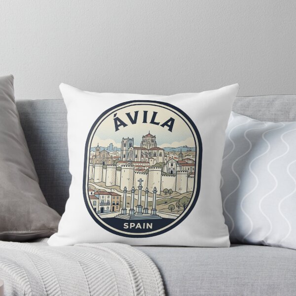 Item preview, Avila Spain Vintage Travel Badge Illustration designed and sold by k3rstman1.