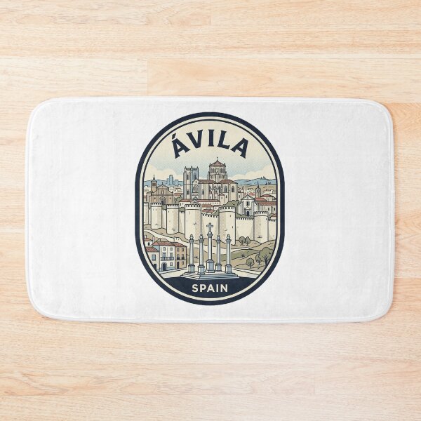 Item preview, Avila Spain Vintage Travel Badge Illustration designed and sold by k3rstman1.