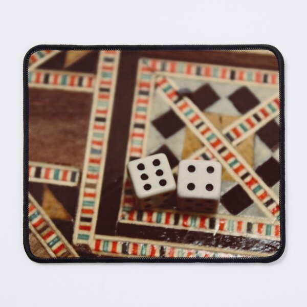 Item preview, Syrian Mosaic Backgammon Board with Rolling Dice Still Life Art designed and sold by SiliconValleyUS.