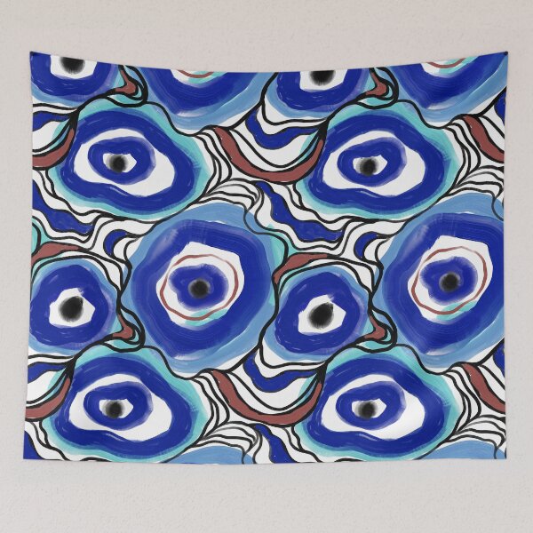 Item preview, Distorted Crayon Evil Eye Doodles designed and sold by Clara Rennó.