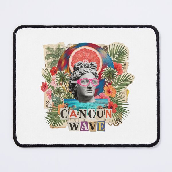Item preview, Cancun Wave Mexico Beach & Spring Break Dadaist Collage - Tropical Vacation Art designed and sold by OzzFrequency.