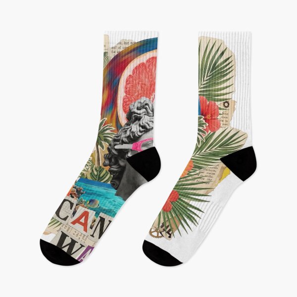 Item preview, Cancun Wave Mexico Beach & Spring Break Dadaist Collage - Tropical Vacation Art designed and sold by OzzFrequency.