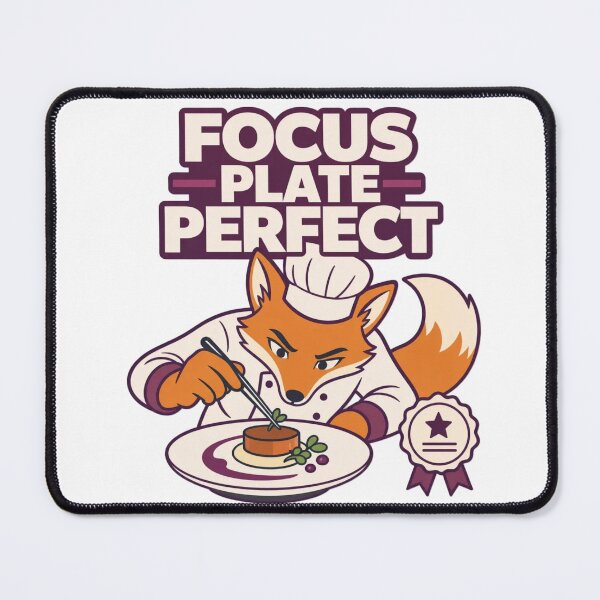 Item preview, Focus Plate Perfect | Funny Anthro Fox Chef Design designed and sold by Furrenzy.
