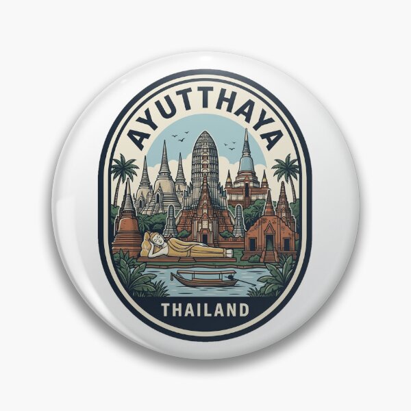 Item preview, Ayutthaya Thailand Vintage Travel Badge designed and sold by k3rstman1.