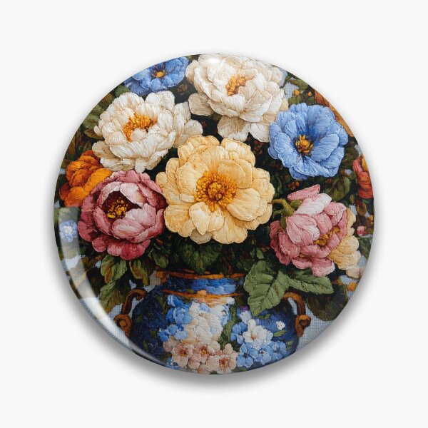 Item preview, Vintage Floral Bouquet Wall Art | Impressionist Flower Vase Painting | Cottagecore Botanical Decor designed and sold by GarnerSupplyCo.