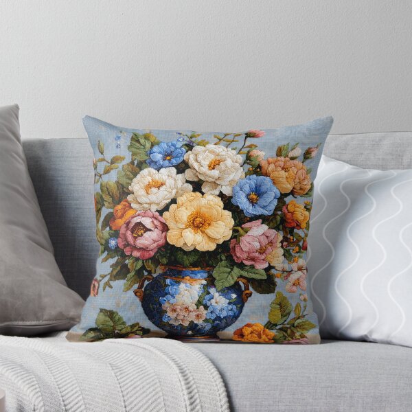 Item preview, Vintage Floral Bouquet Wall Art | Impressionist Flower Vase Painting | Cottagecore Botanical Decor designed and sold by GarnerSupplyCo.