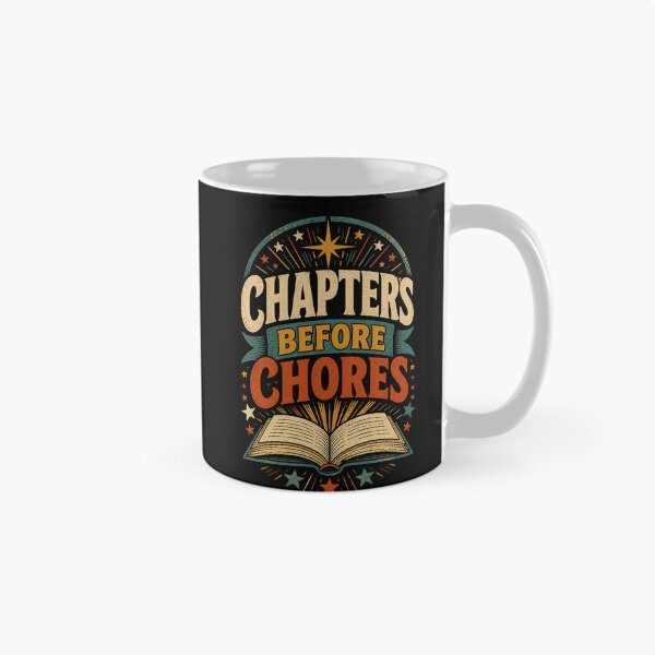 Item preview, Chapters Before Chores Vintage Book Lover Library Shirt designed and sold by Gustavo Navarro.