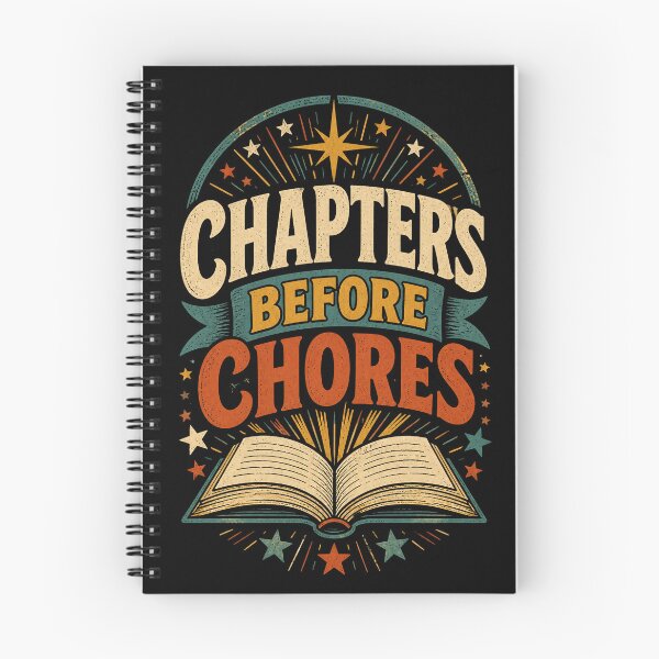 Item preview, Chapters Before Chores Vintage Book Lover Library Shirt designed and sold by Gustavo Navarro.
