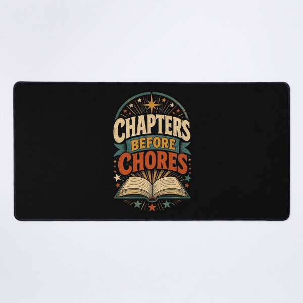 Item preview, Chapters Before Chores Vintage Book Lover Library Shirt designed and sold by Gustavo Navarro.