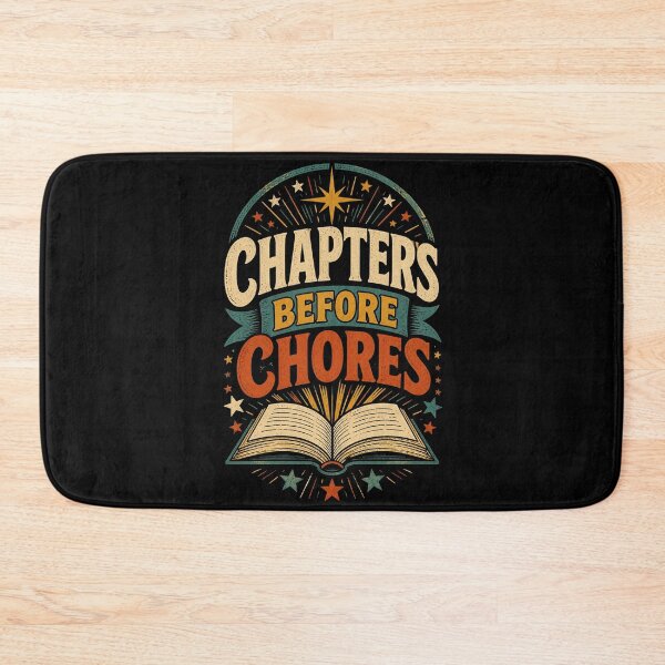 Item preview, Chapters Before Chores Vintage Book Lover Library Shirt designed and sold by Gustavo Navarro.