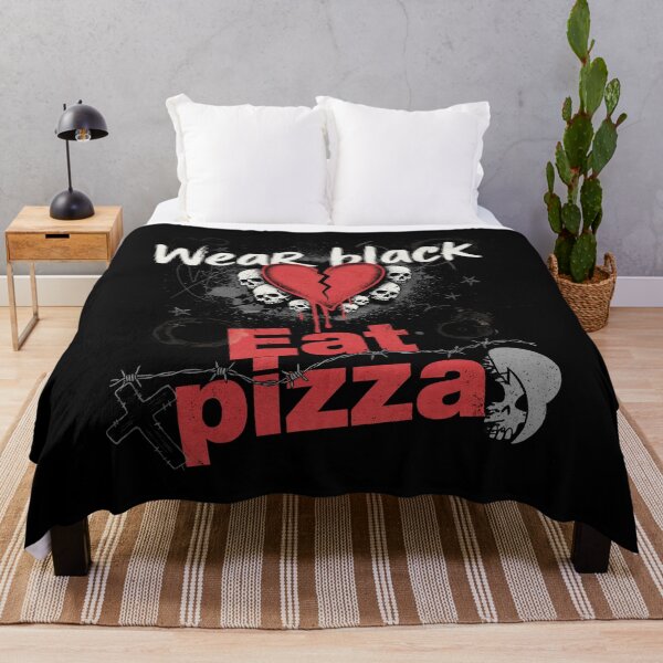 Item preview, Wear Black Eat Pizza Emo Saying Gift designed and sold by Say It With Ink.