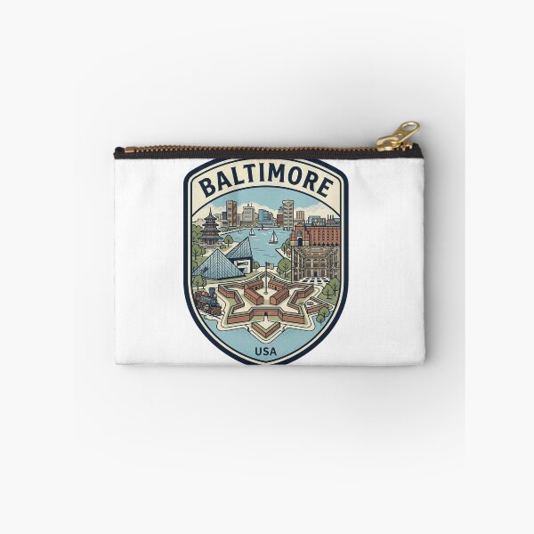 Item preview, Baltimore Maryland Retro Skyline Travel Badge designed and sold by k3rstman1.