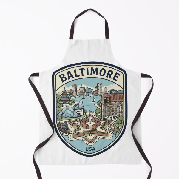 Item preview, Baltimore Maryland Retro Skyline Travel Badge designed and sold by k3rstman1.