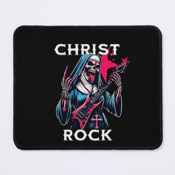 Item preview, CHRIST ROCK – Christian Rock Skeleton with Electric Guitar designed and sold by FeverVoid.