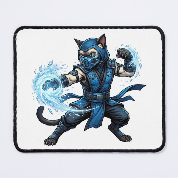 Item preview, Ice Ninja Cat Warrior – Gamer Cat Design for Cat Lovers designed and sold by TOOBIC.