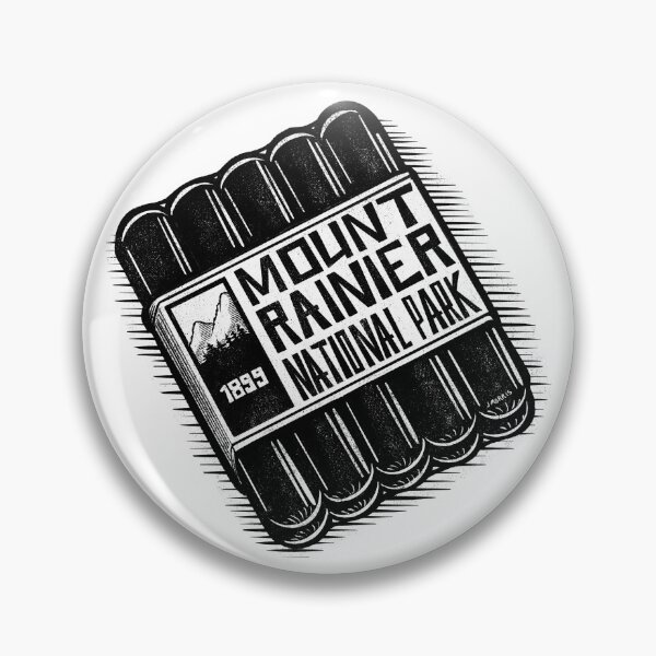 Item preview, Hot Dog Label of Mount Rainier National Park designed and sold by John Morris Illustration.