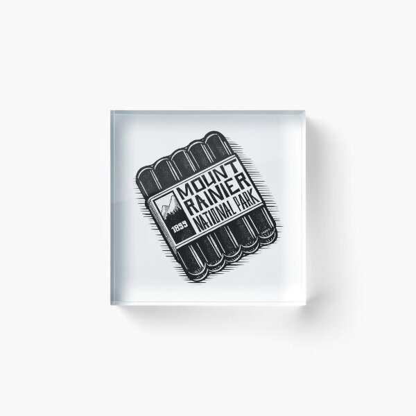 Item preview, Hot Dog Label of Mount Rainier National Park designed and sold by John Morris Illustration.