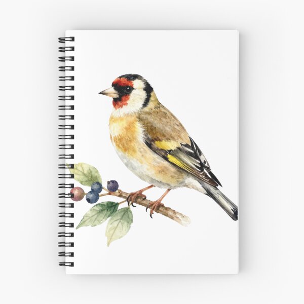 Item preview, Goldfinch Watercolor Illustration | Elegant Goldfinch Songbird Nature Artwork designed and sold by Rood Art Studio.