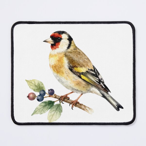 Item preview, Goldfinch Watercolor Illustration | Elegant Goldfinch Songbird Nature Artwork designed and sold by Rood Art Studio.