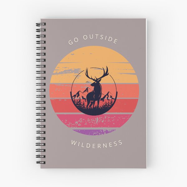 Item preview, Retro Sunset Deer Mountain Silhouette Go Outside Adventure designed and sold by QuietLinesH.