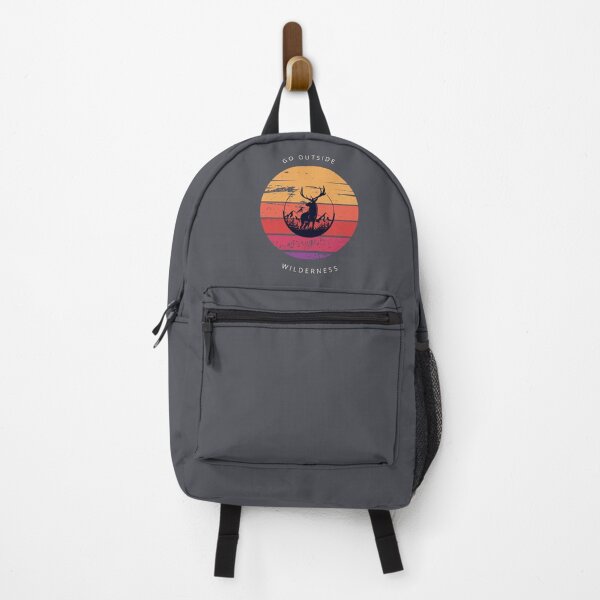Item preview, Retro Sunset Deer Mountain Silhouette Go Outside Adventure designed and sold by QuietLinesH.