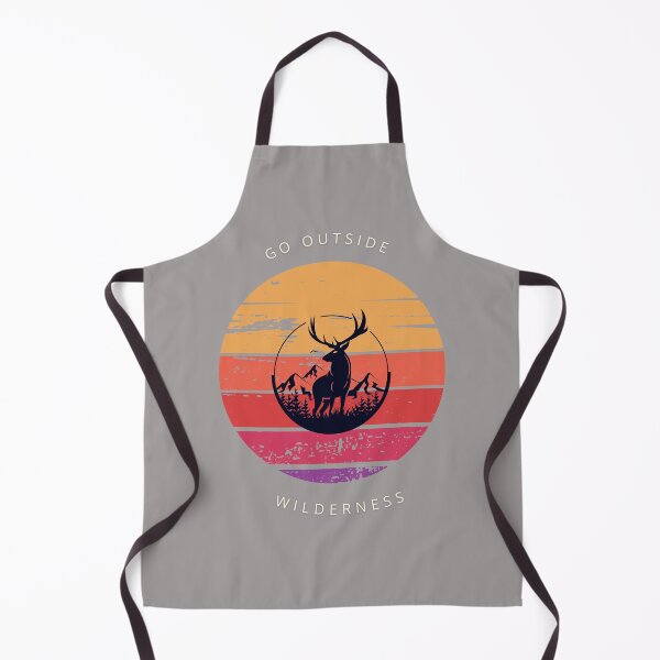 Item preview, Retro Sunset Deer Mountain Silhouette Go Outside Adventure designed and sold by QuietLinesH.