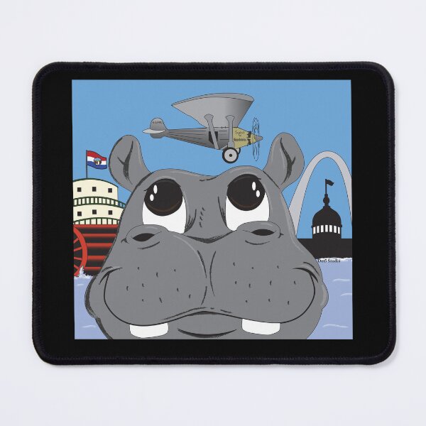 Item preview, Hippo Sees St. Louis designed and sold by Dot5Studio.