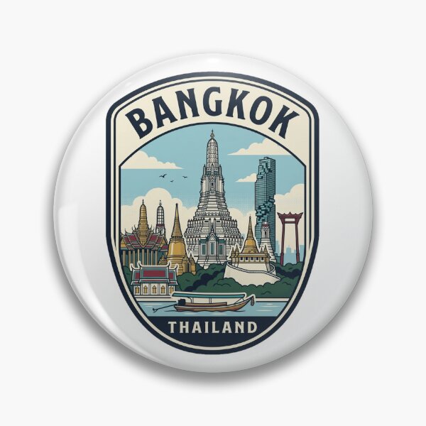 Item preview, Bangkok Thailand Vintage Travel Badge designed and sold by k3rstman1.
