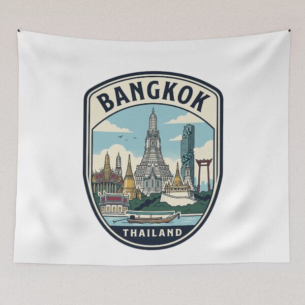 Item preview, Bangkok Thailand Vintage Travel Badge designed and sold by k3rstman1.