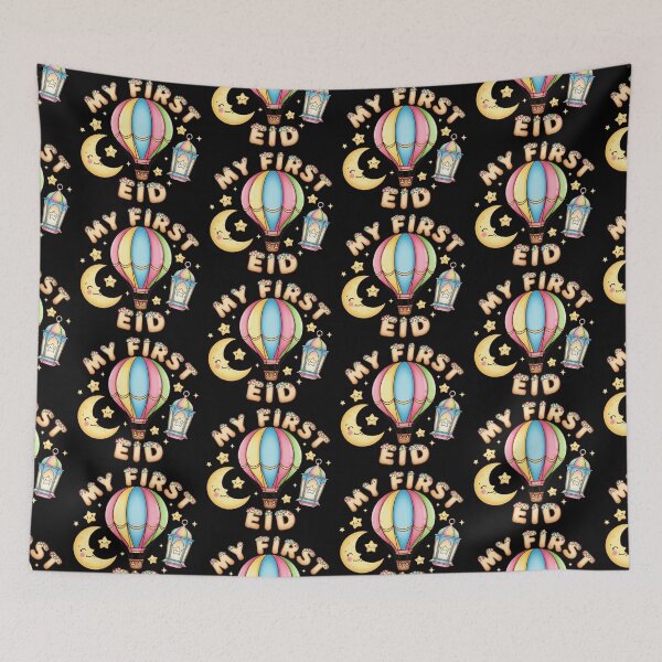 Item preview, "My First Eid" Cute Hot Air Balloon Adventure Design designed and sold by D-Islamic.