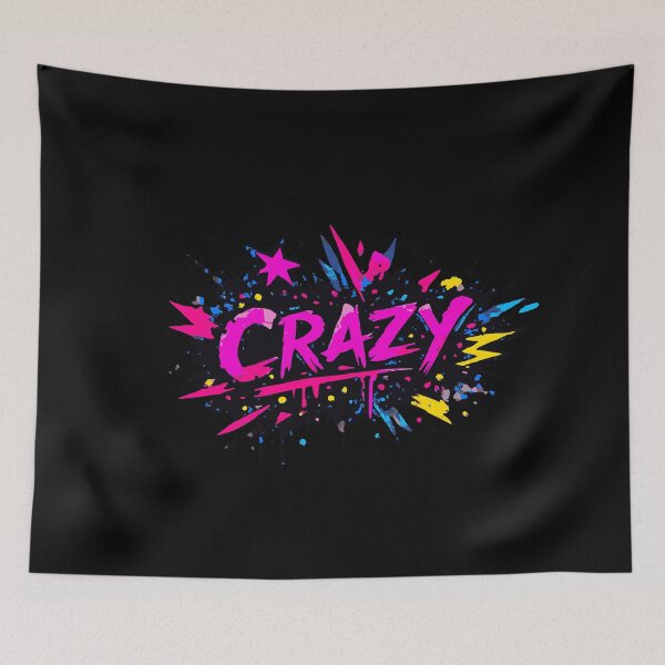 Item preview, CRAZY Graffiti – Colorful Neon Street Art Typography designed and sold by FeverVoid.