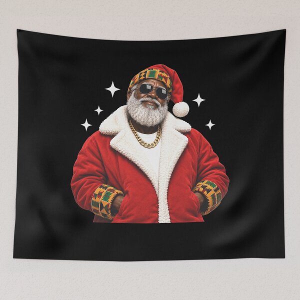 Item preview, African American Santa Claus Christmas Pajama Kente Cool Black designed and sold by clothesy7.