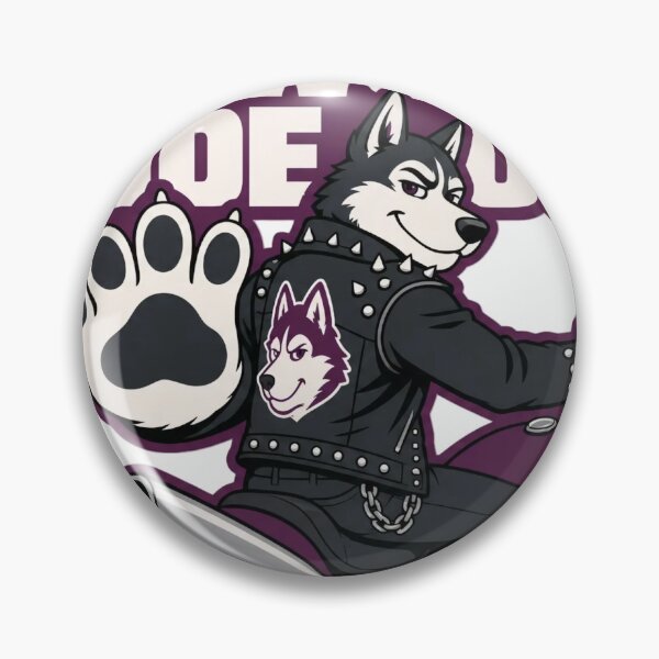 Item preview, Paws Up Ride Loud | Funny Anthro Husky Biker Design designed and sold by Furrenzy.