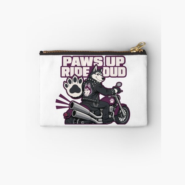 Artikelvorschau, Paws Up Ride Loud | Lustiges anthropomorphes Husky-Biker-Design entworfen und verkauft von Furrenzy.