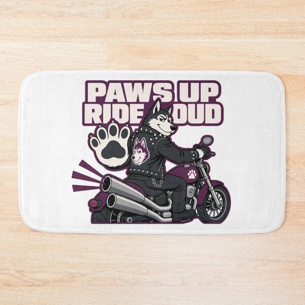 Item preview, Paws Up Ride Loud | Funny Anthro Husky Biker Design designed and sold by Furrenzy.