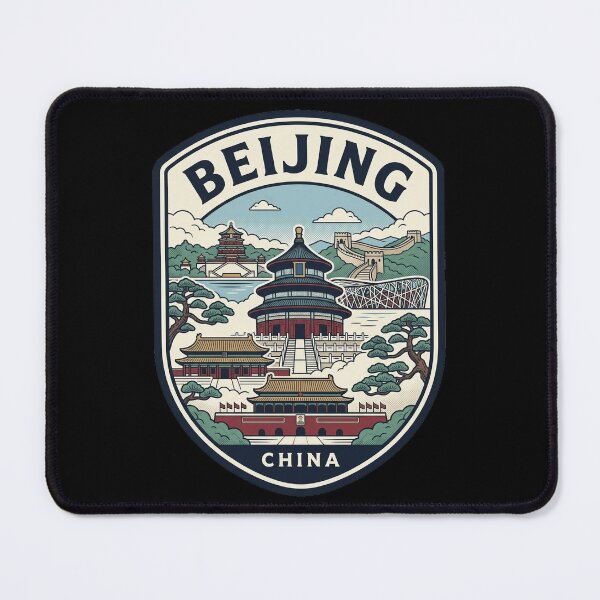 Item preview, Beijing China Travel Badge Vintage Skyline designed and sold by k3rstman1.