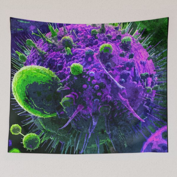Item preview, Abstract microbe designed and sold by kinpirks.