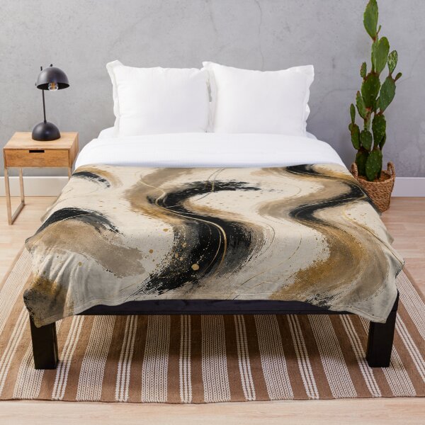 Item preview, Liquid Gold and Black Abstract designed and sold by PrintGo26.
