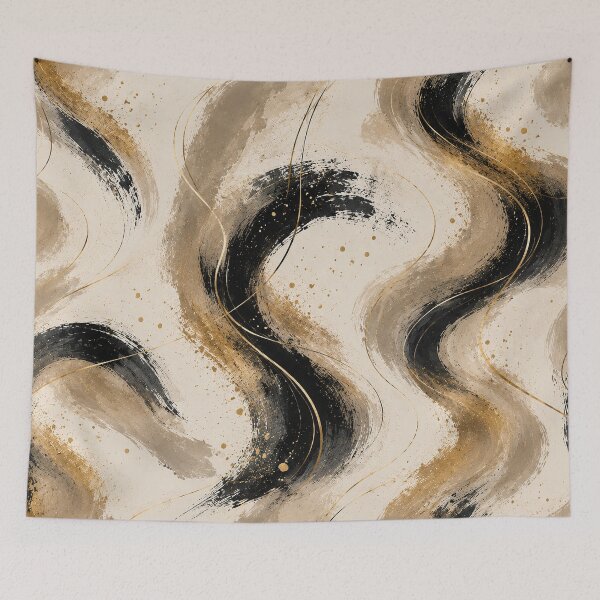 Item preview, Liquid Gold and Black Abstract designed and sold by PrintGo26.