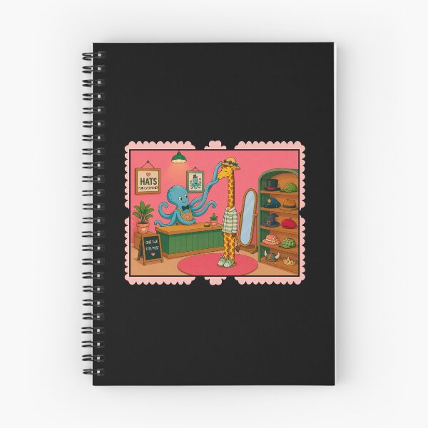 Item preview, Whimsical octopus Hat Shop Cartoon  designed and sold by waikibi ⭐⭐⭐⭐⭐.