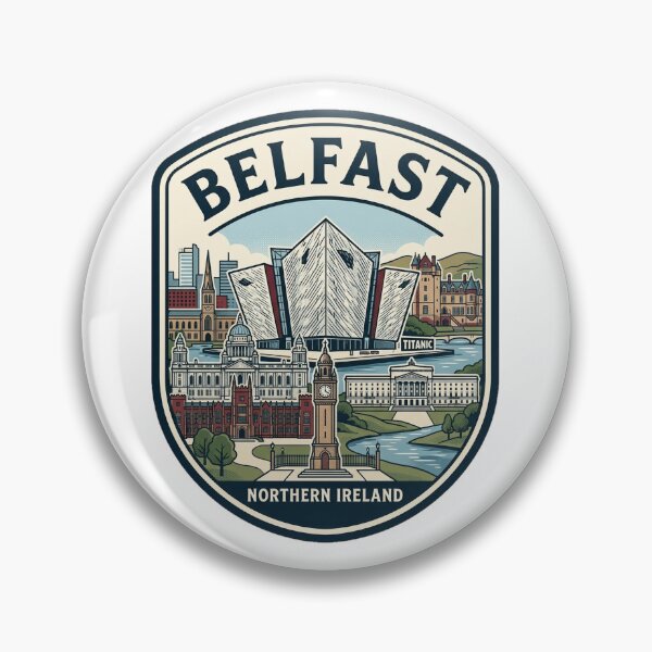 Artikelvorschau, Vintage-Reiseabzeichen aus Belfast, Nordirland entworfen und verkauft von k3rstman1.