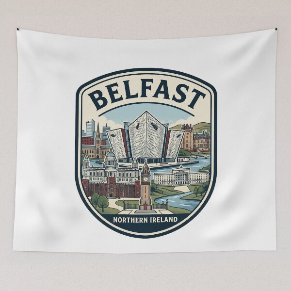 Item preview, Belfast Northern Ireland Vintage Travel Badge designed and sold by k3rstman1.