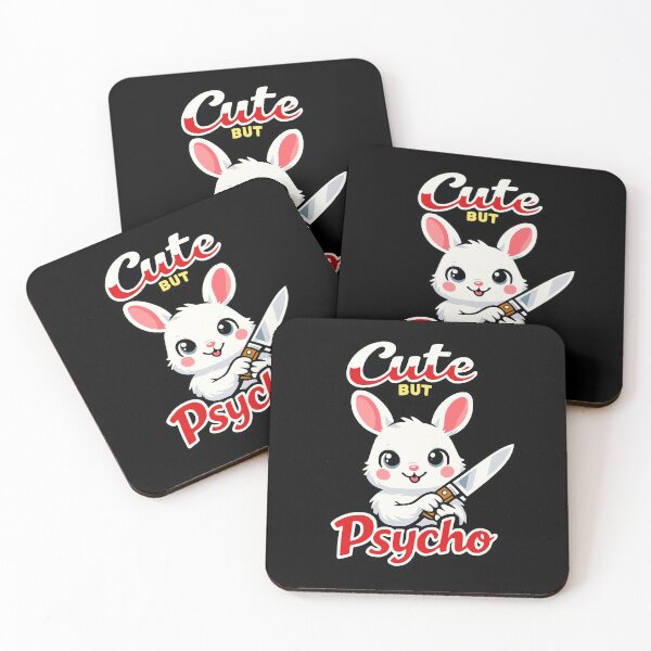 Item preview, Cute but Psycho – Sweet Psycho Bunny with a Knife designed and sold by FeverVoid.