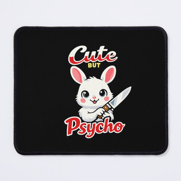 Item preview, Cute but Psycho – Sweet Psycho Bunny with a Knife designed and sold by FeverVoid.