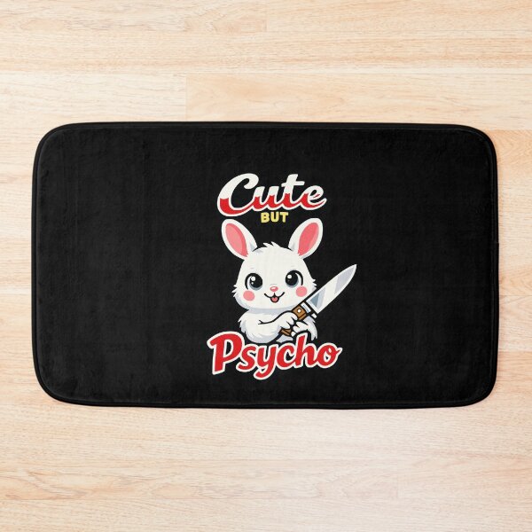 Item preview, Cute but Psycho – Sweet Psycho Bunny with a Knife designed and sold by FeverVoid.
