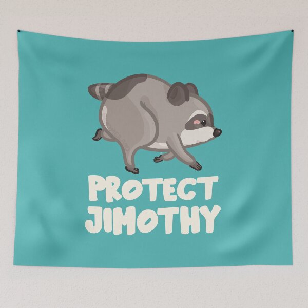 Item preview, Protect Jimothy Raccoon Light Font Version designed and sold by Khotekmei.