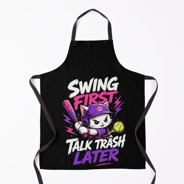 Item preview, Sassy Cat Batter Hit First Chat Later Softball designed and sold by markymaarty.