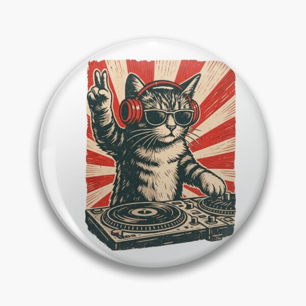 Item preview, DJ Cat Funny Graphic For Cat Lovers designed and sold by Thread&Fable.